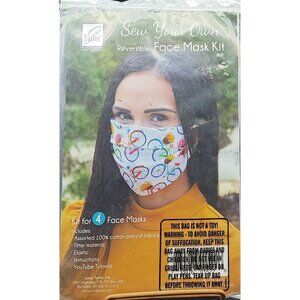 Sew Your Own Reversible Face Mask Kit For 4 Masks With Cotton Fabric Elastic